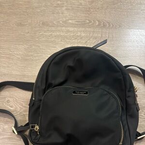 Kate Spade Black Backpack with Gold Accents